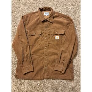 Carhartt Dixon Shirt Jac Hamilton Brown Corduroy Jacket Mens Size XL